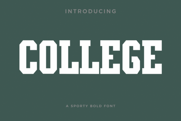 College: A Font That Captures the Spirit of Academia and Athletics