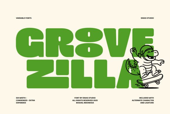 Dks Groovezilla Regular: A Retro Bold Font for Modern Creativity