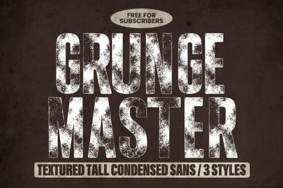 Grunge Master: A Bold, Weathered Sans Serif
