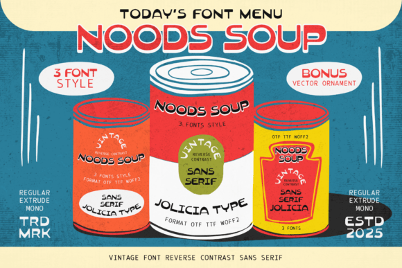 Noods Soup: A Retro-Inspired Typeface for Modern Design
